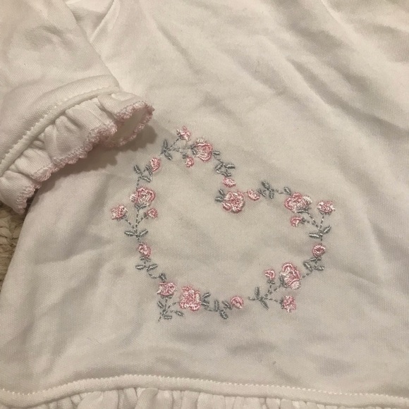 Little Me Heart appliqué Ruffle Cardigan - Picture 4 of 5